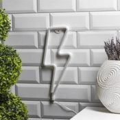 фигурка  светодиодная неоновая «Молния»  Голубой, 3хАА, USB, 13х33.5 см