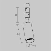 Трековый светильник 10W Белый теплый TR201-1-10W3K-M-B Фокус/Focus Led Flexity 3000К чёрный