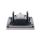 ТВ-розетка встраиваемая TV+SAT IEK FORTE&PIANO FP538 сталь FP-AF20-O-K46