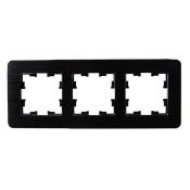Рамка металлическая 3 поста IEK BRITE BR-M32-M-21-K02 РУ-3-1-Бр черный RE AL
