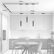 Готовый магнитный набор DENKIRS  87W Белый теплый SET AIR 06 6.6м накладной угловой черный