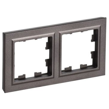 Рамка пластик 2 поста IEK BRITE BR-M22-K45 РУ-2-БрТБ бронза