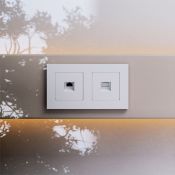 Розетка встраиваемая компьютерная  одиночная WERKEL Ethernet  RJ-45 W5120001 белый матовый