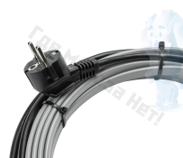 Саморегулирующийся греющий кабель  16W KNL16-1 на трубу 16W/м 220V готовый комплект 1 метр