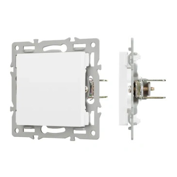 Заглушка c суппортом Arlight 044892 для розетки SCT-MGG-PL-WH белая