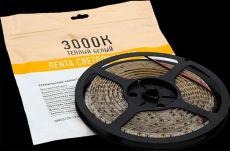 Светодиодная лента Белый дневной 3528 12V 9.6W/m 120Led/метр герм (силикон) 00-00014778 SWG3120-12-9.6-NW-66-M