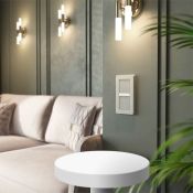 Выключатель встраиваемый двухклавишный с подсветкой сенсорный с Wi-Fi WERKEL W4523641 дымчатый