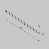 Трековый светильник 12W Белый теплый TR240-2-12W3K-B Базис / Basis Exility X 3000К чёрный