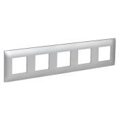 Рамка пластик 5 постов IEK SKANDY SK-M52-K23 SK-F05S серебряный