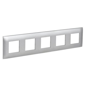 Рамка пластик 5 постов IEK SKANDY SK-M52-K23 SK-F05S серебряный
