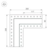 Соединитель угловой SL-LINIA32-FANTOM 030097