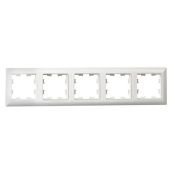 Рамка пластик 5 постов IEK BRITE BR-M52-12-K01 РУ-5-Бр белый/белый