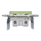Штепсельная розетка встраиваемая IEK SKANDY 10А SK-R13-10-K06 SK-R01G без з/к с з/ш мятный
