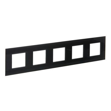 Рамка стеклянная 5 постов IEK SKANDY SK-M52-G-K53 SK-F25G графит