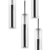 Подвесной светильник без лампы Lightstar 756054 CILINO 5х40W GU10 цилиндр хром/прозрачный