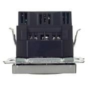 Штепсельная розетка встраиваемая IEK BRITE 16А BR-R14-16-U21-D31-K46 РЮш10-2-БрС с з/к и шторками с USB A+A 3,1А сталь