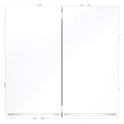Проходной переключатель встраиваемый VOLTUM S70 двухклавишный с подсветкой 10А белый матовый