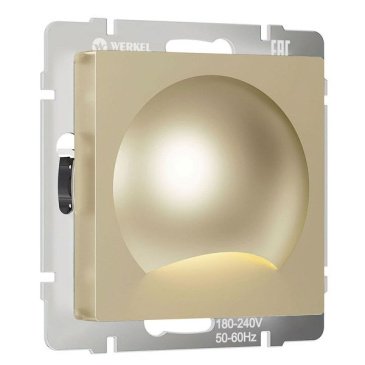 Встраиваемый светильник    1W Белый дневной МУН W1154411 220V IP20 квадратный шампань