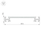 алюминиевый профиль KLUS держатель PHS-3X-BASE-H7.8-2000 ANOD 019870