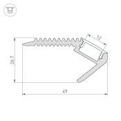 алюминиевый профиль ARL ARH-STAIR-W47-2000 ANOD 016148