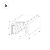 Шинопровод магнитный MAG-ORIENT-TRACK-2620-1000 (WH) 037308
