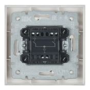 Выключатель встраиваемый двухклавишный IEK BRITE BR-V20-0-10-K01-F ВСР10-2-0-БрБ в сборе белый
