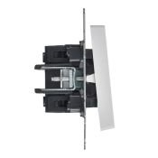 Выключатель встраиваемый двухклавишный проходной IEK BRITE BR-V22-0-10-K91 ВС10-2-6-БрАБ арктический белый