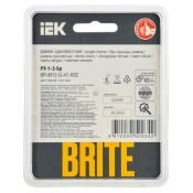 Рамка стеклянная 1 пост IEK BRITE BR-M12-G-41-K02 РУ-1-2-Бр черный RE