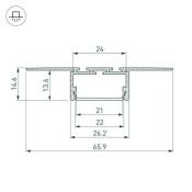 алюминиевый профиль KLUS PLS-LOCK-H15-T-HIDE-2000 033688