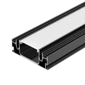 Накладной алюминиевый профиль STRETCH-41-CEIL-CENTER-2000 BLACK 055206