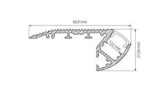 алюминиевый профиль с экраном ALU-STAIR-2000 ANOD+FROST (2м) 014907 Уценка!!!