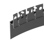 алюминиевый профиль PLINTUS-FANTOM-BENT-H35-SIDE-2000 BLACK 043676