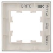 Рамка стеклянная 1 пост IEK BRITE BR-M12-G-31-K01 РУ-1-2-Бр белый матовый