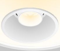 Встраиваемый светильник  10W Белый теплый EVA R 220V IP44 диммируемый круглый белый с белой вставкой