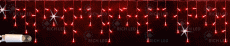 гирлянда БАХРОМА   8W Красный, Rich LED RL-i3*0.5F-RW/R,  белый резиновый провод 3x0.5 м., соединяемая, 220V, 112 Led, IP65, мерцание