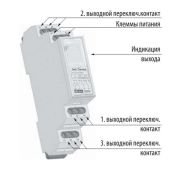 Электромагнитное (промежуточное) реле VS316/230 зеленый, AC 230V, 3x16A переключ. контакт 8595188136075