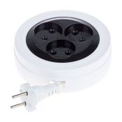 удлинитель без заземления рулетка REXANT 3 гнезда, 5 м, 2х0.75 мм STANDARD 3 белый