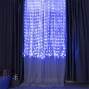 Умная гирлянда «Занавес» RGB серебристая нить, управление с приложения, USB, 2х2 м., USB, 400 Led, IP20