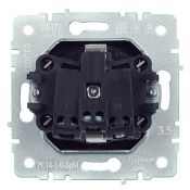 Штепсельная розетка встраиваемая IEK BRITE 16А BR-R14-16-K35 РС14-1-0-БрМ с з/к и шторками маренго