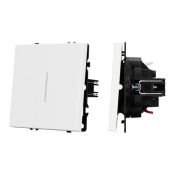 Выключатель встраиваемый одноклавишный проходной Arlight 054236 SWT-NOBE-MKP1-SFPL-L-WH с подсветкой белый