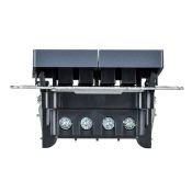 Выключатель встраиваемый двухклавишный перекрестный IEK BRITE BR-V23-0-10-K35 ВС10-2-3-БрМ маренго