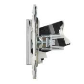Розетка встраиваемая компьютерная двойная IEK SKANDY SK-K20-1-K50 SK-K03N RJ45 кат.5E металл никель