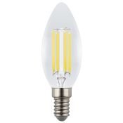 светодиодная лампа свеча Белый дневной  4W UL-00011937 LED-C35-4W-4000K-E14-CL GLY01TR Яркая A++