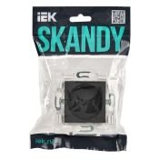 Штепсельная розетка встраиваемая IEK SKANDY 10А SK-R10-10-K53 SK-R02G без з/к без шторок графит