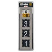 Рамка стеклянная 4 поста IEK BRITE BR-M42-G-K30 РУ-4-2-БрД дымчатый