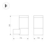 светильник  10W Белый теплый 029985 LGD-STEM-WALL-10W 220V IP65 фигурный накладной серый