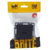 Розетка встраиваемая HDMI IEK BRITE BR-H10-K53 РHDMI-0-БрГ графит