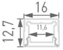 комплект профиля DesignLed с экраном LS.1613 подвесной ANOD