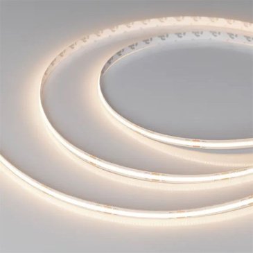 Светодиодная лента Белый теплый COB 24V 10W/m 480Led/метр 047753 COB-X480-8mm  3500K PRO REEL 20м