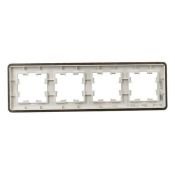 Рамка металлическая 4 поста IEK BRITE BR-M42-M-01-K49 РУ-4-1-Бр латунь RE